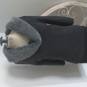 Kathy Ireland Sweater with Faux Fur Collar